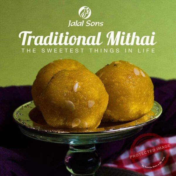 1 Kg Moti Choor Ladu From Jalal Sons Lahore